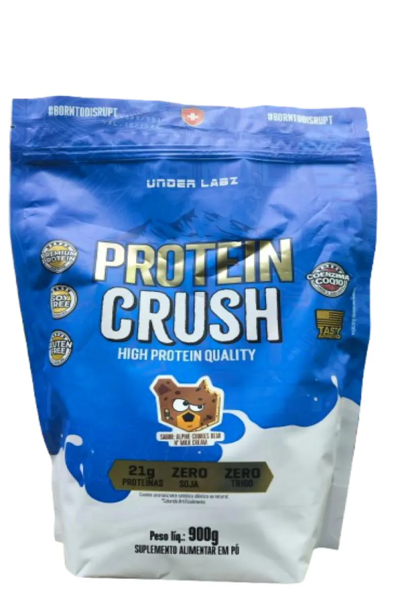 PROTEIN CRUSH WHEY 900G REFIL - UNDER LABZ - ZERO SOJA Cookies COM Creme