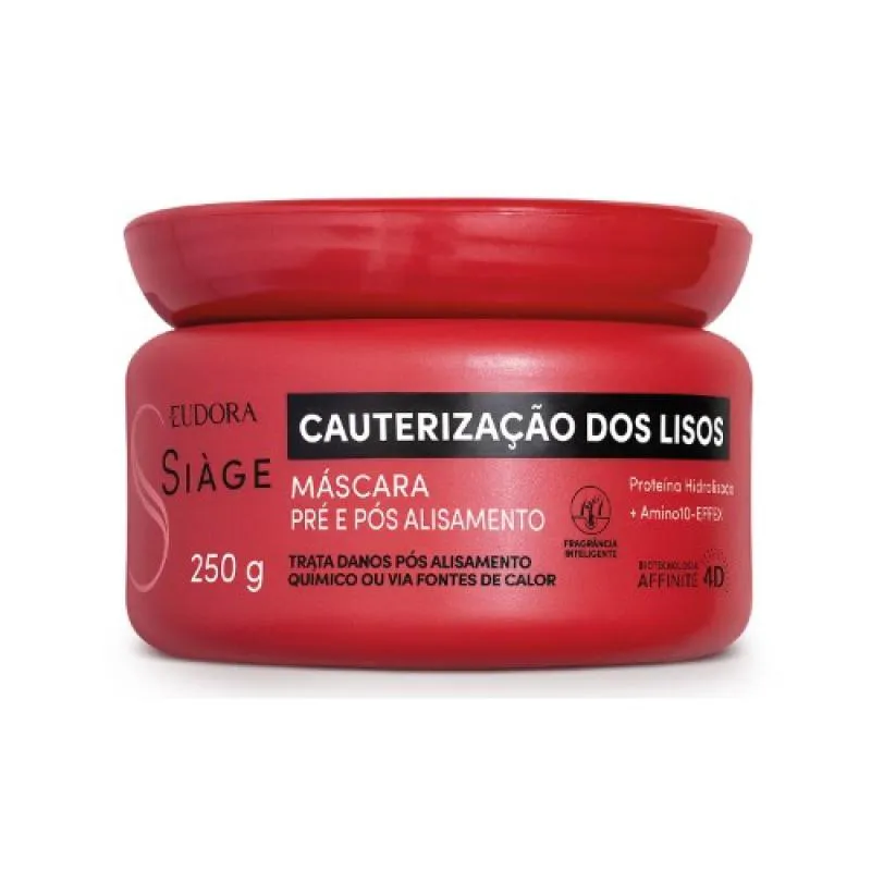MáSCARA CAPILAR SIàGE CAUTERIZAçãO DOS LISOS 250G - EUDORA