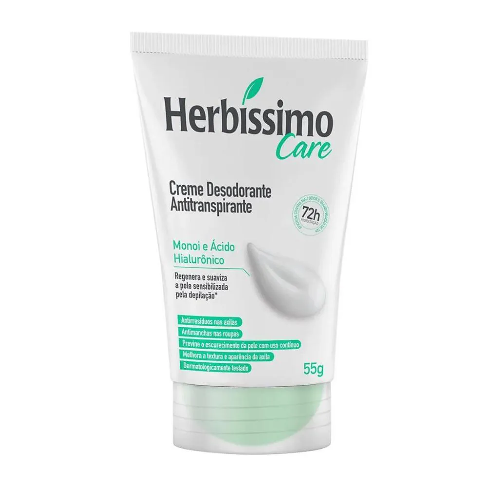 DESODORANTE CREME HERBISSIMO MONOI E ACIDO HIALURONICO 55G