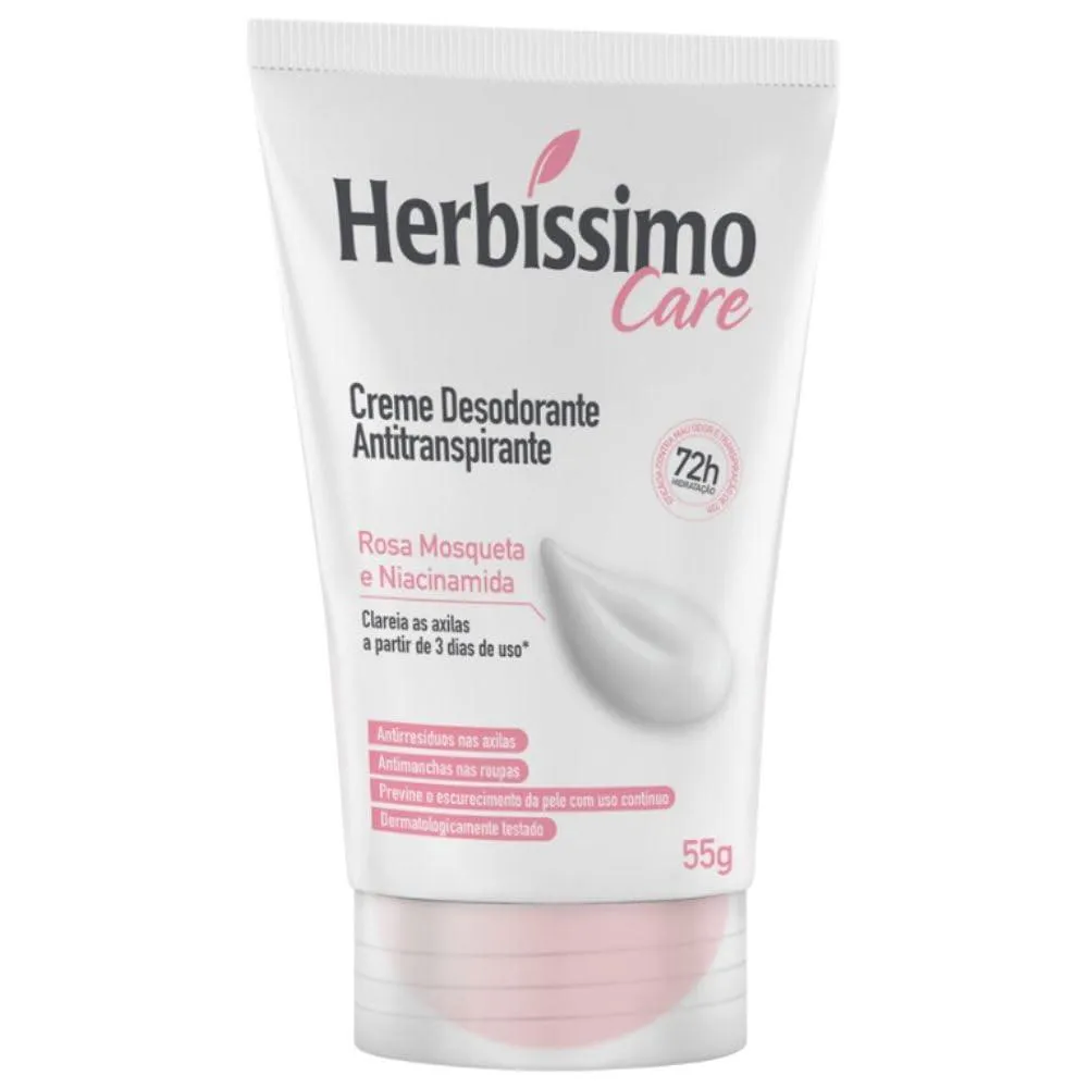 DESODORANTE CREME HERBISSIMO ROSA MOSQUETA E NIACINAMIDA 55G