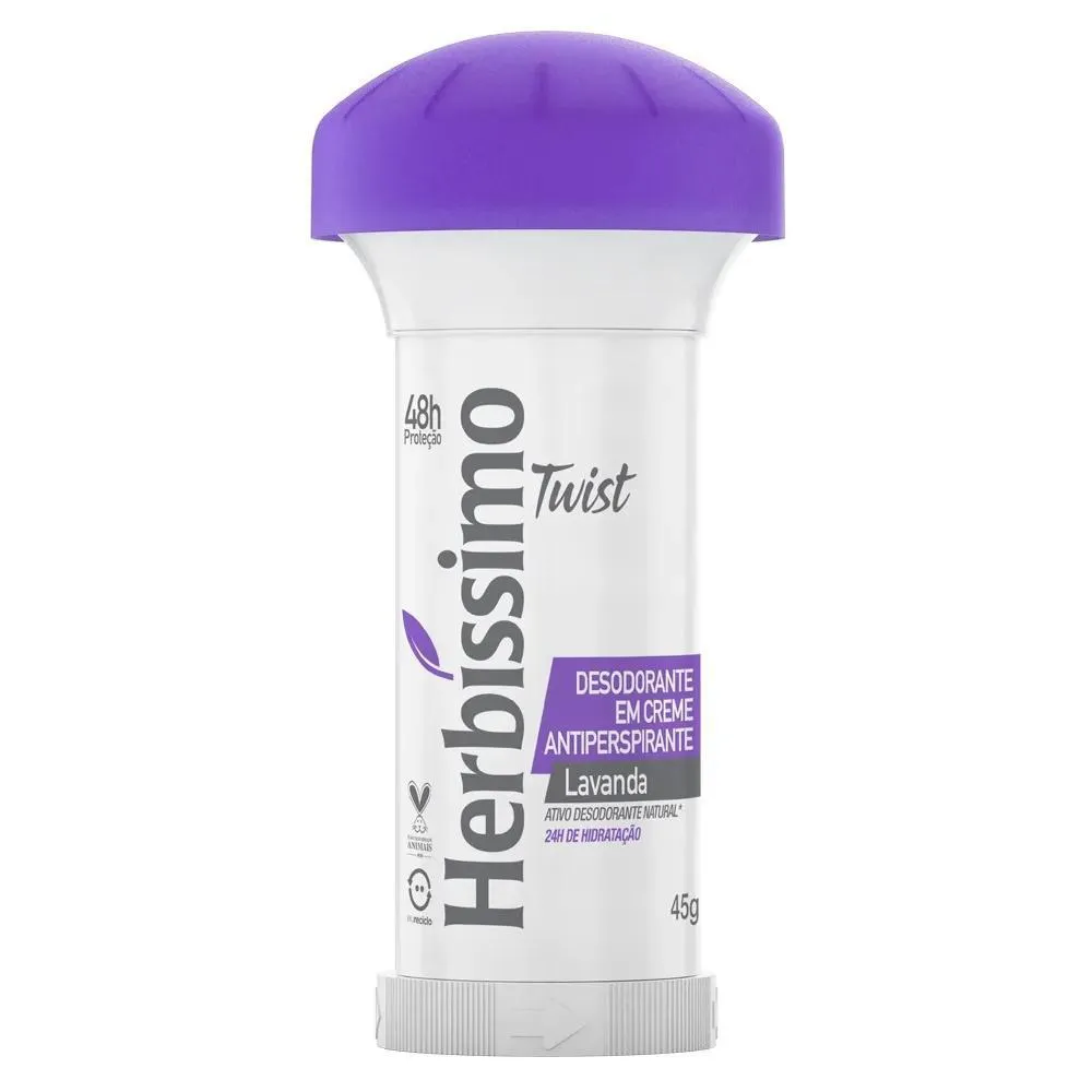 DESODORANTE HERBISSIMO CREME TWIST LAVANDA 45G