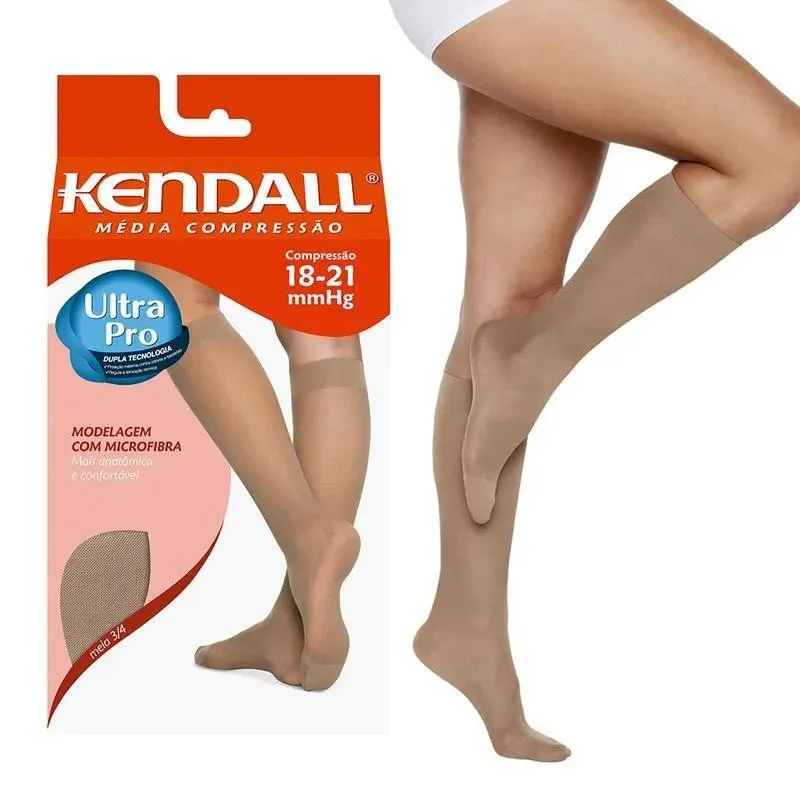 MEIA 3/4 KENDALL FEMININA MéDIA COMPRESSãO 1671 - 1 PAR