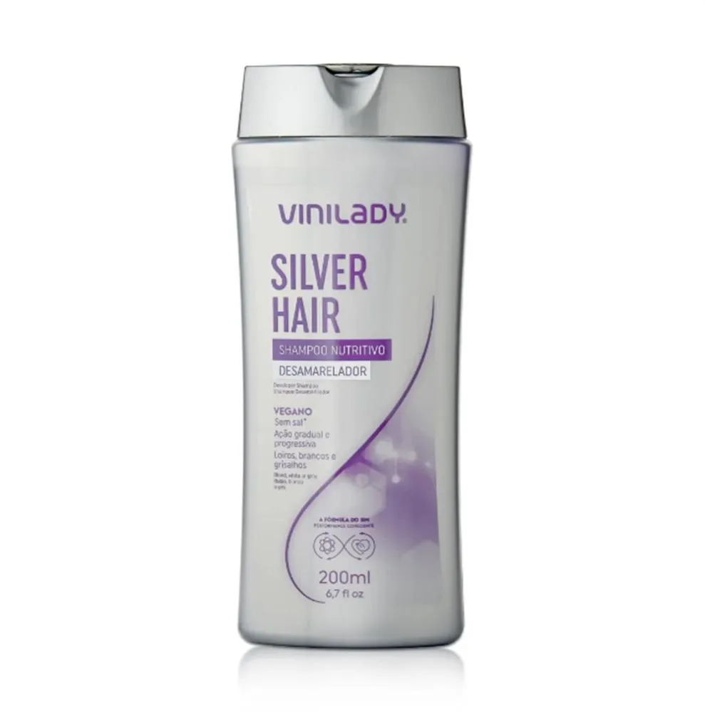 SHAMPOO DESAMARELADOR SILVERHAIR VINILADY 200ML