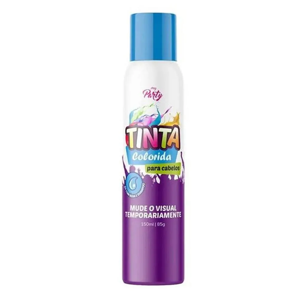 TINTA SPRAY CABELO MY PARTY AZUL NEON 150ML