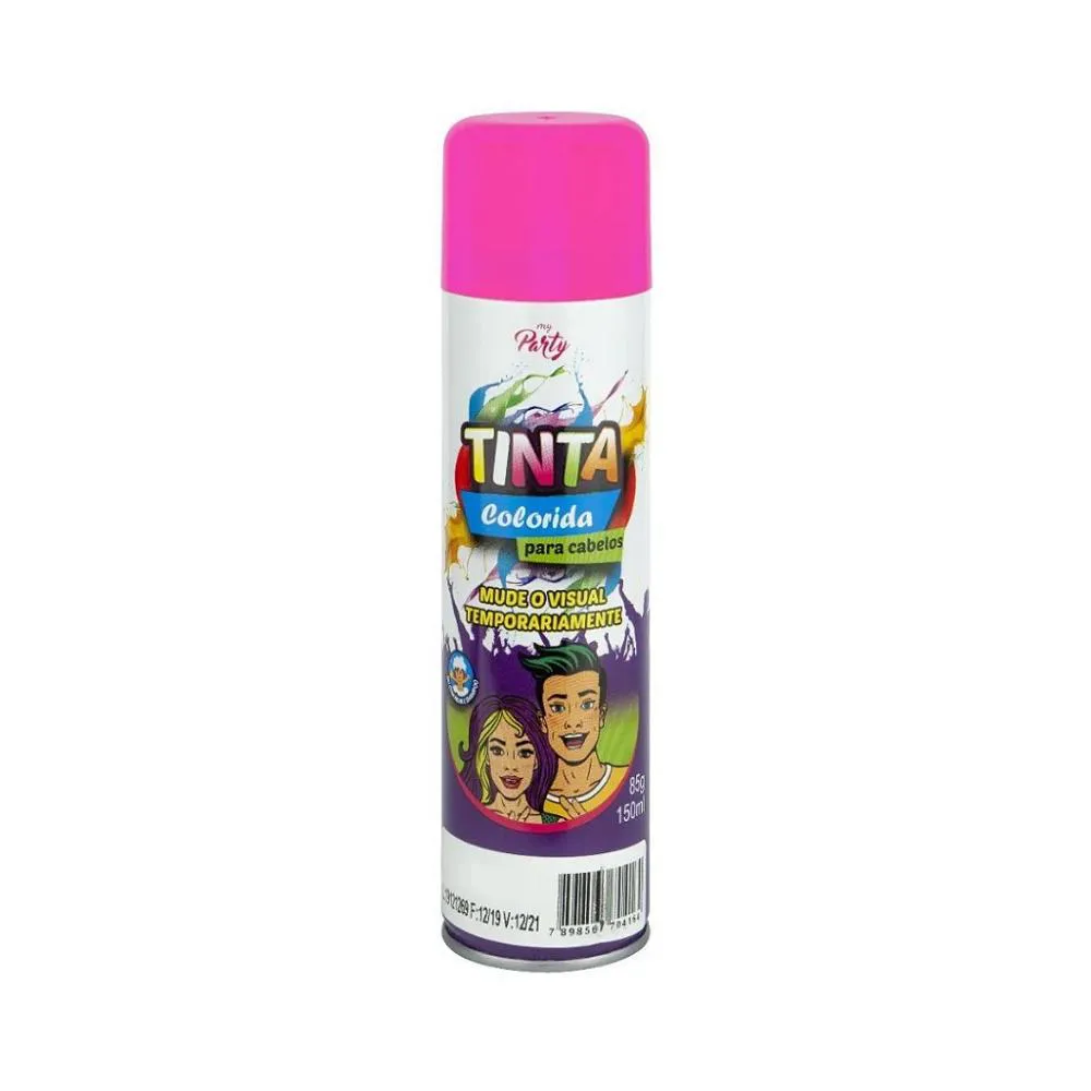 TINTA SPRAY CABELO MY PARTY PINK NEON 150ML