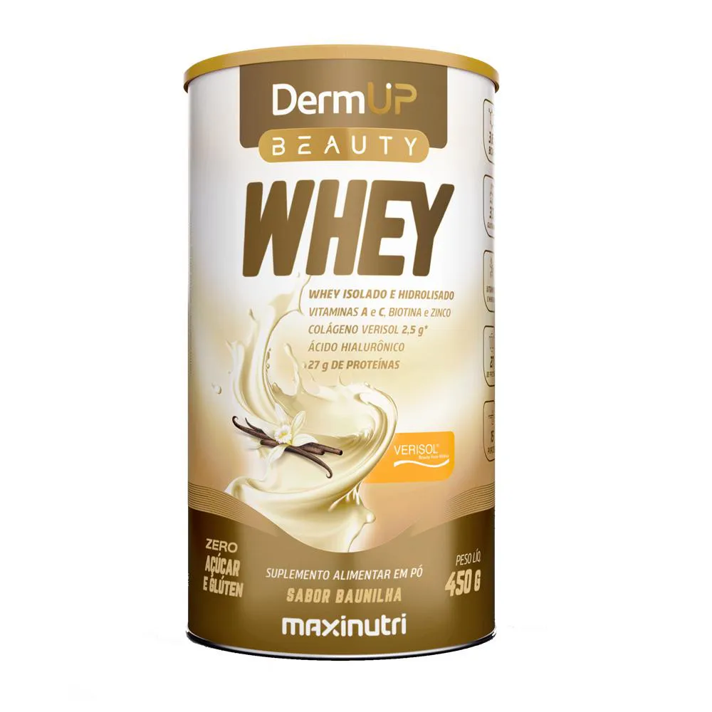 DERMUP BEAUTY WHEY SABOR BAUNILHA 450G MAXINUTRI
