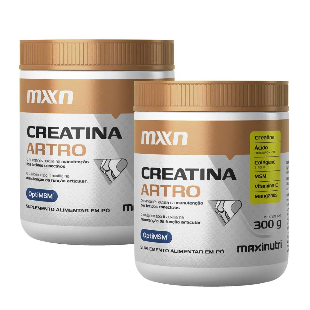KIT 2 CREATINA MXN ARTRO Pó 300G MAXINUTRI