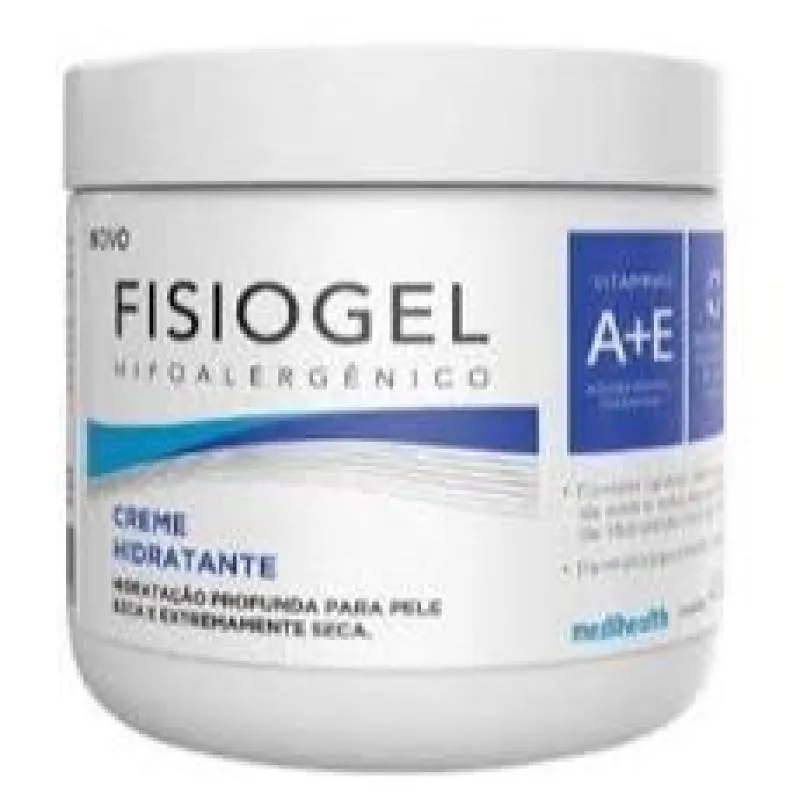 CREME HIDRATANTE CORPORAL FISIOGEL HIPOALERGÊNICO 450G Branco E Preto