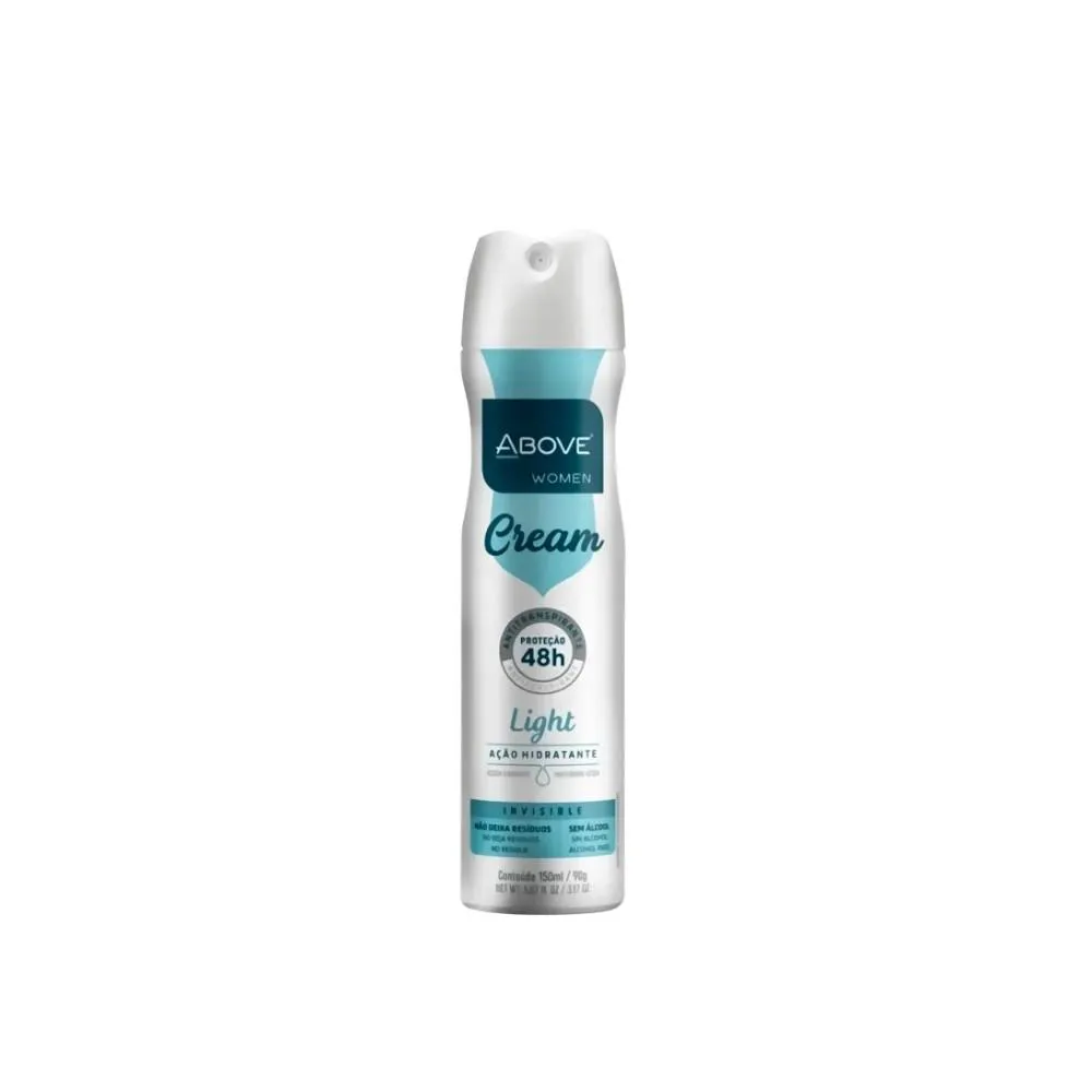 DESODORANTE ABOVE WOMEN CREAM LIGHT AEROSSOL ANTITRANSPIRANTE 150ML