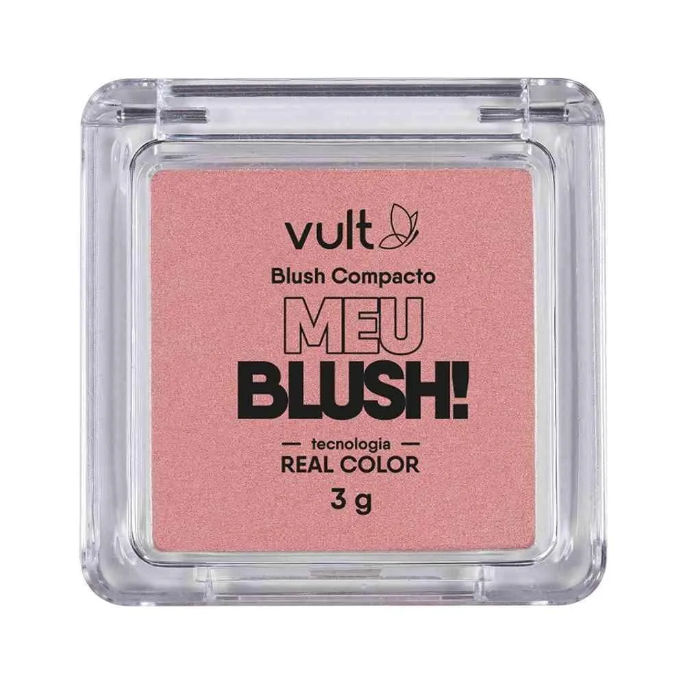 VULT BLUSH COMPACTO ROSA PEROLADO 3G