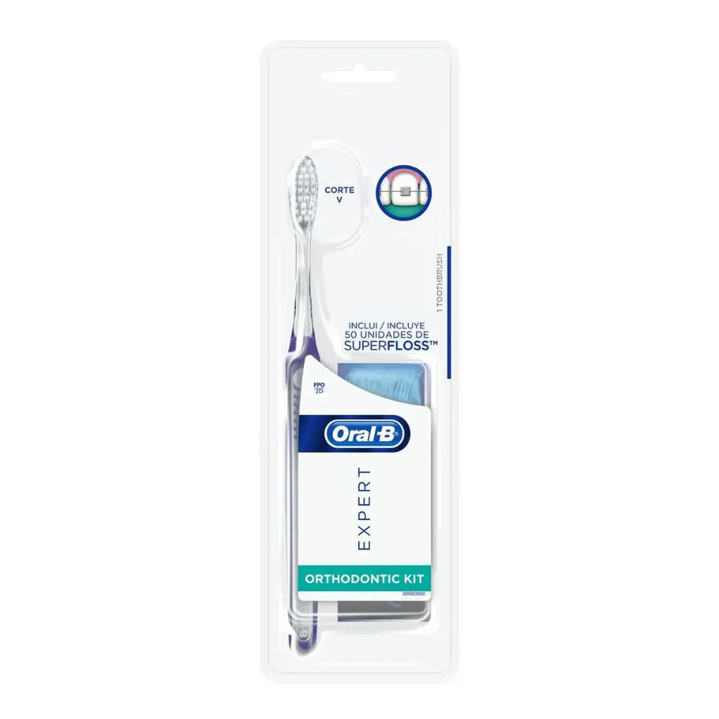 ESCOVA ORAL B  EXPERT ORTODONTICA + FIO SUPERFLOSS