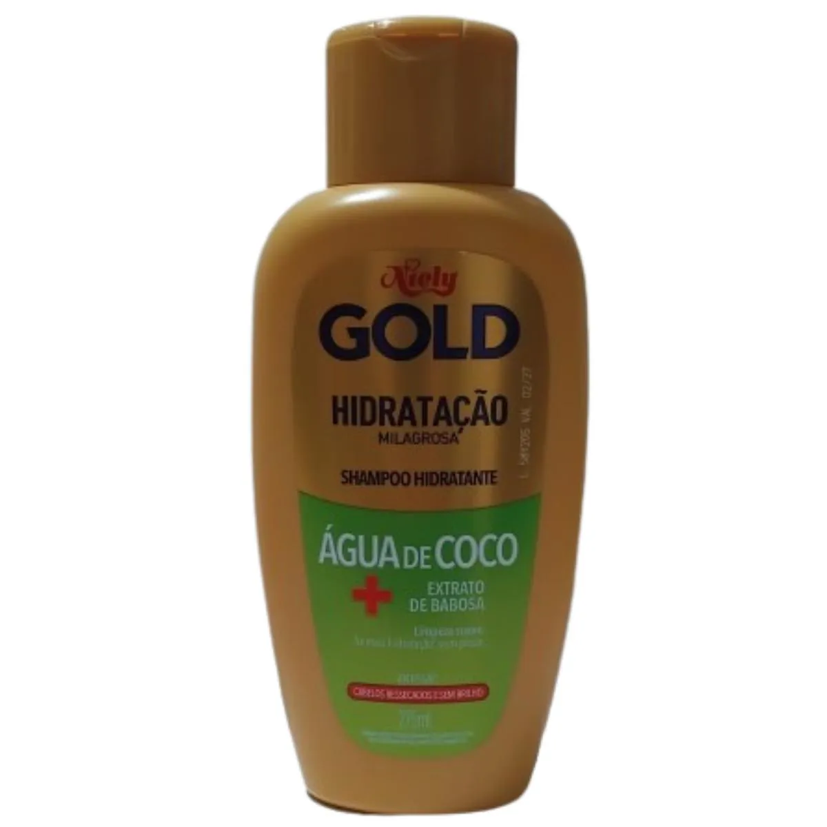 SHAMPOO NIELY GOLD HIDRATAçãO MILAGROSA ÁGUA DE COCO + EXTRATO DE BABOSA 275ML