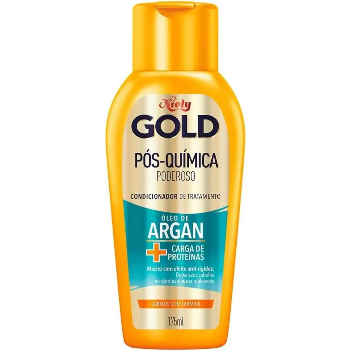 CONDICIONADOR NIELY GOLD PóS-QUíMICA PODEROSO ÓLEO DE ARGAN + CARGA DE PROTEíNAS 175ML