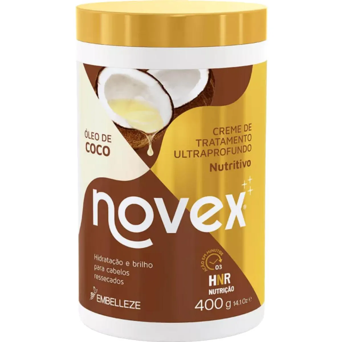 CREME DE TRATAMENTO NOVEX ÓLEO DE COCO ULTRAPROFUNDO EMBELLEZE 400G