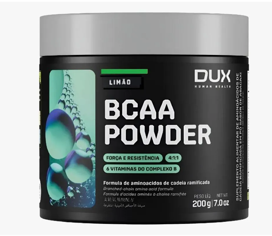 BCAA POWDER - POTE 200G DUX NUTRITION SABOR  LIMãO