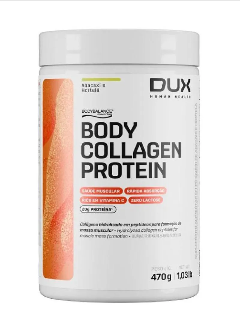 BODY COLLAGEN PROTEIN  475G - DUX NUTRITION SABOR ABACAXI E HORTELã