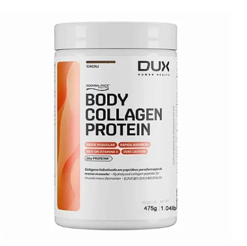 BODY COLLAGEN PROTEIN 475G - DUX NUTRITION SABOR CACAU
