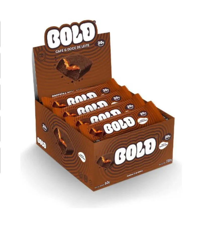 BOLD BAR SNACK 20G CAIXA 12UND - BOLD 60G SABOR CAFé & DOCE DE LEITE