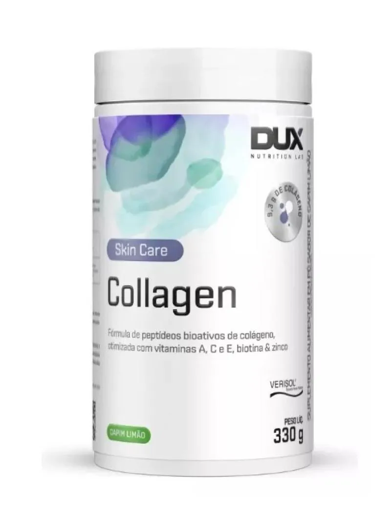 COLLAGEN - COLáGENO HIDROLISADO VERISOL DUX NUTRITION - 330G SABOR CAPIM LIMãO