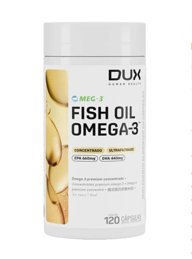 FISH OIL ÔMEGA 3 SEM SABOR 120 CáPSULAS – DUX HUMAN HEALTH