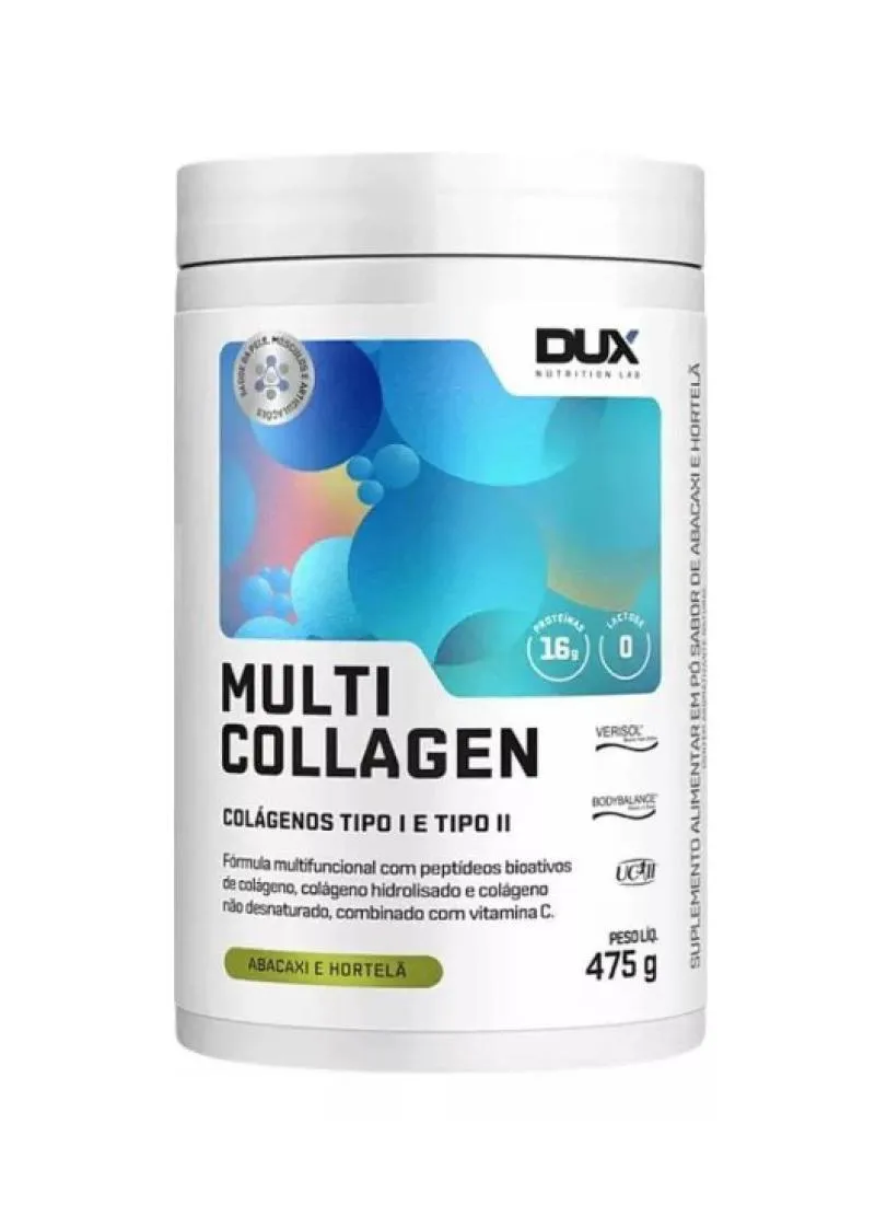 MULTI COLLAGEN SABOR ABACAXI E HORTELã - 450G DUX HUMAN HEALTH
