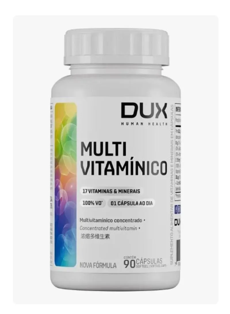 MULTIVITAMíNICO 90 CáPSULAS DUX NUTRITION POLIVITAMíNICO
