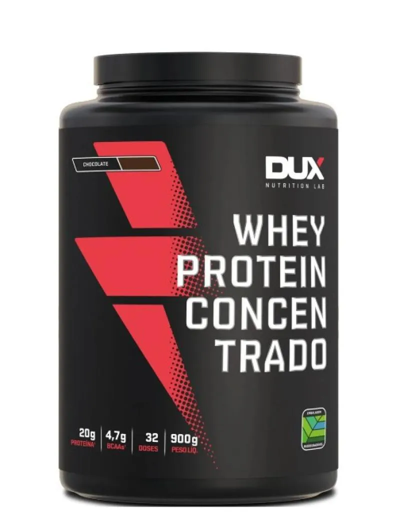 WHEY PROTEIN CONCENTRADO 900G - DUX NUTRITION - SABOR CHOCOLATE