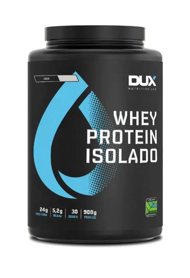 WHEY PROTEIN ISOLADO DUX NUTRITION - POTE 900G SABOR COCO