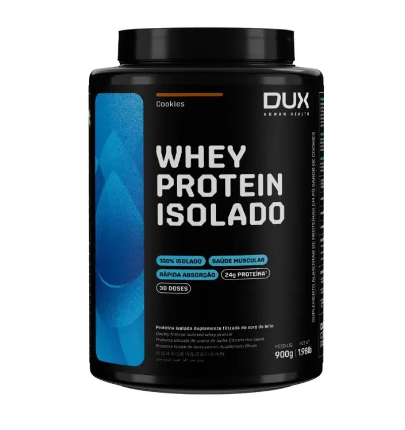 WHEY PROTEIN ISOLADO DUX NUTRITION - POTE 900G SABOR COOKIES
