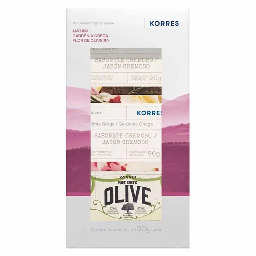 KIT KORRES GIFT SET MILOS ISLAND -SABONETE EM BARRA (3 UNIDADES) 90G