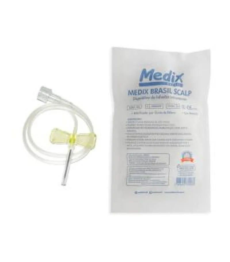SCALP DESCARTÁVEL PARA INFUSÃO INTRAVENOSA (19G) CAIXA/C ( 100UN)