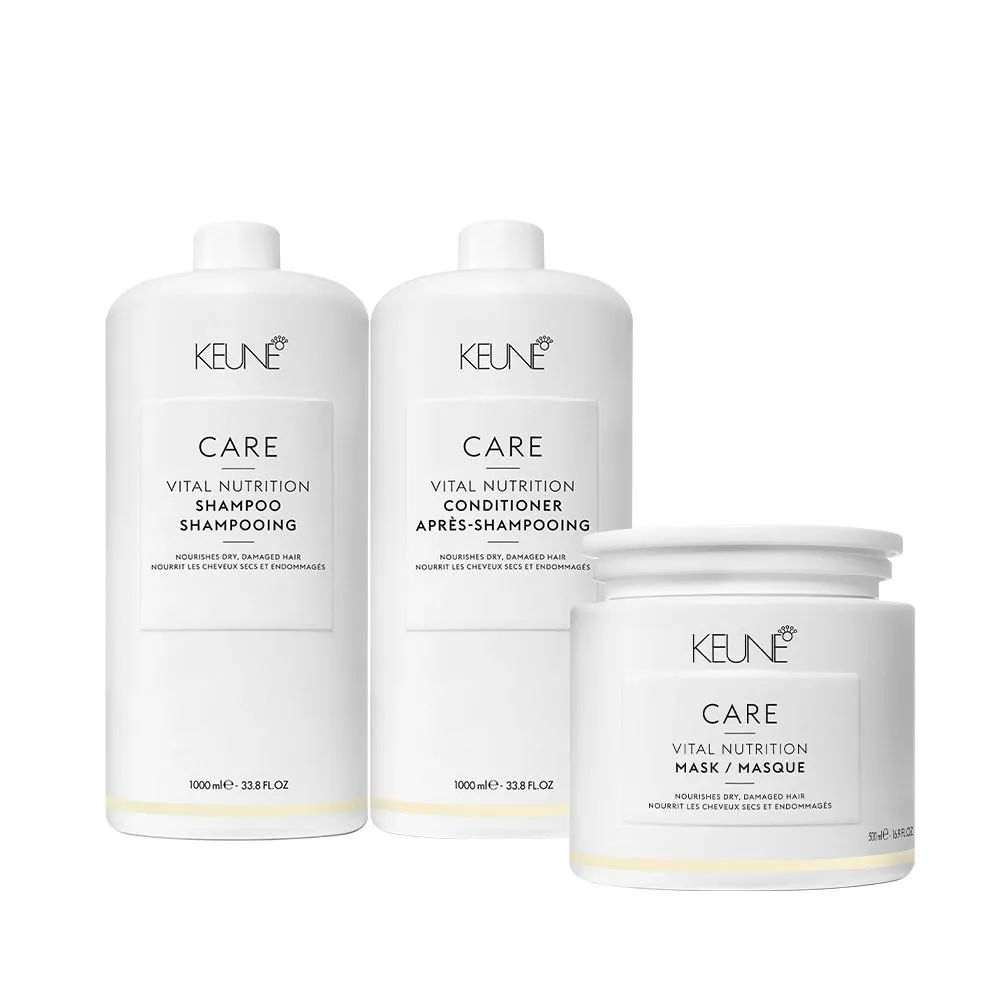 KIT KEUNE CARE VITAL NUTRITION HOME SALON (3 PRODUTOS)