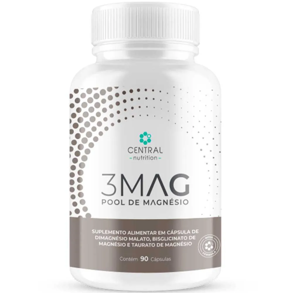 3MAG POOL DE MAGNéSIO 3 TIPOS (90 CAPS) - CENTRAL NUTRITION