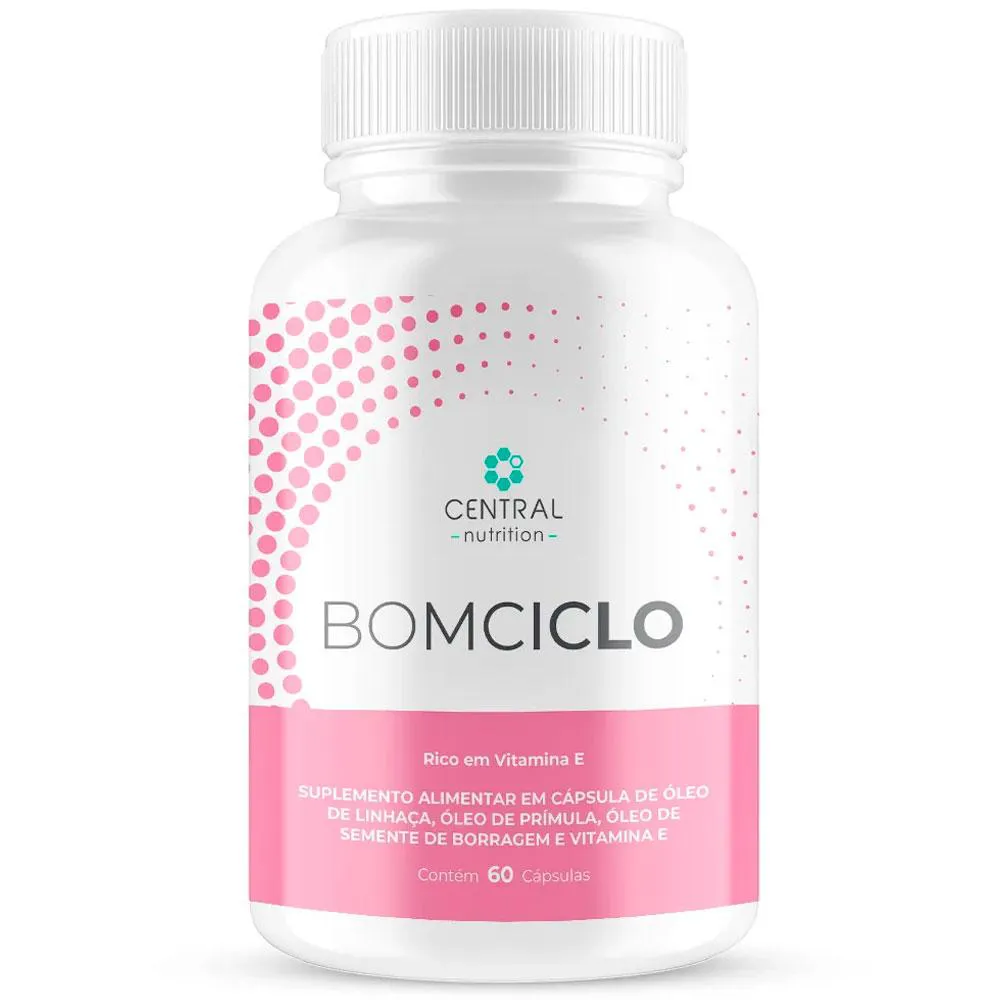 BOM CICLO OLEO DE PEIXE, LINHAçA E BORRAGEM (60 SOFTCAPS) - CENTRAL NUTRITION