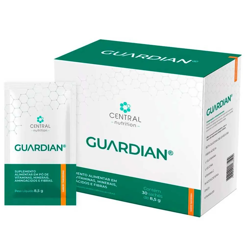 GUARDIAN - VITAMINAS + MINERAIS E FIBRAS - TANGERINA (30 SACHES) - CENTRAL NUTRITION