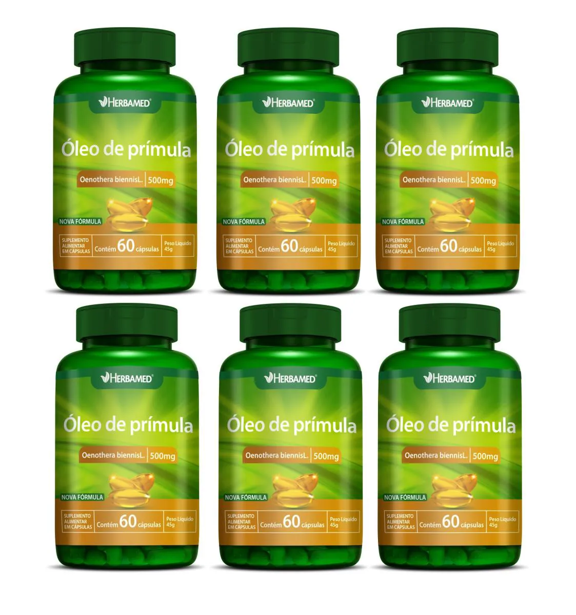 KIT 6 ÓLEO DE PRíMULA 60 CáPSULAS - HERBAMED