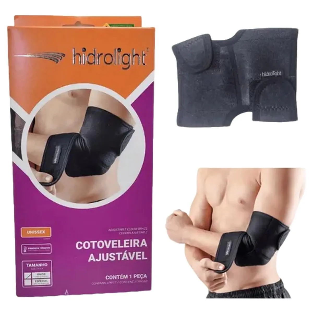 COTOVELEIRA PROTETOR DE COTOVELO AJUSTáVEL  HIDROLIGHT