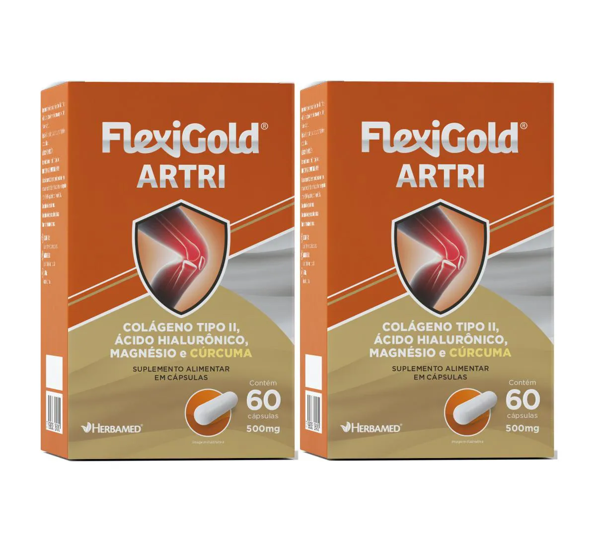 KIT 2 FLEXIGOLD ARTRI COLáGENO TIPO 2 60 CáP 40MG - HERBAMED