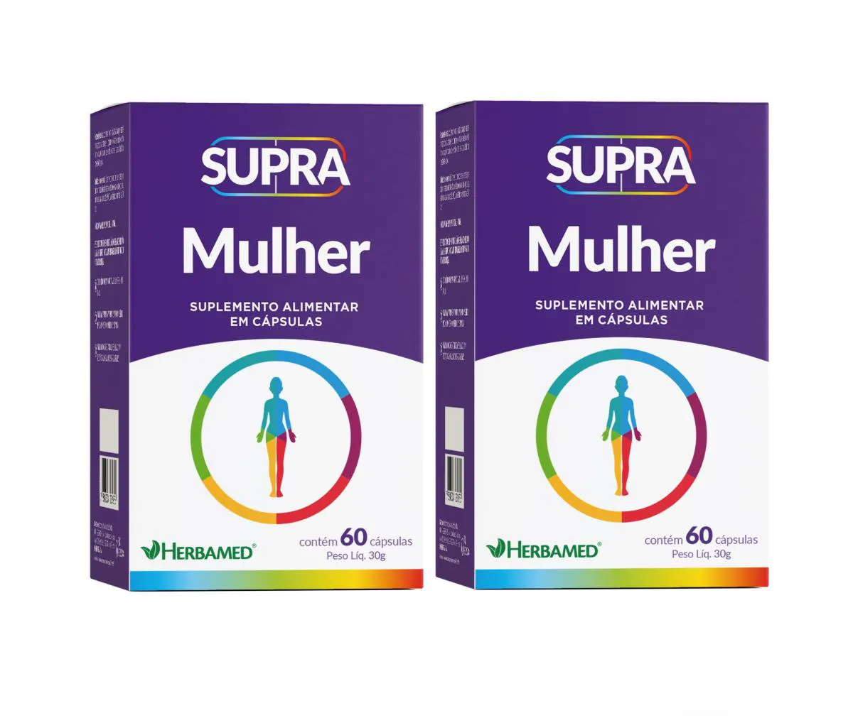 KIT 2 SUPRA MULHER SUPLEMENTO ALIMENTAR 60 CáPS. - HERBAMED