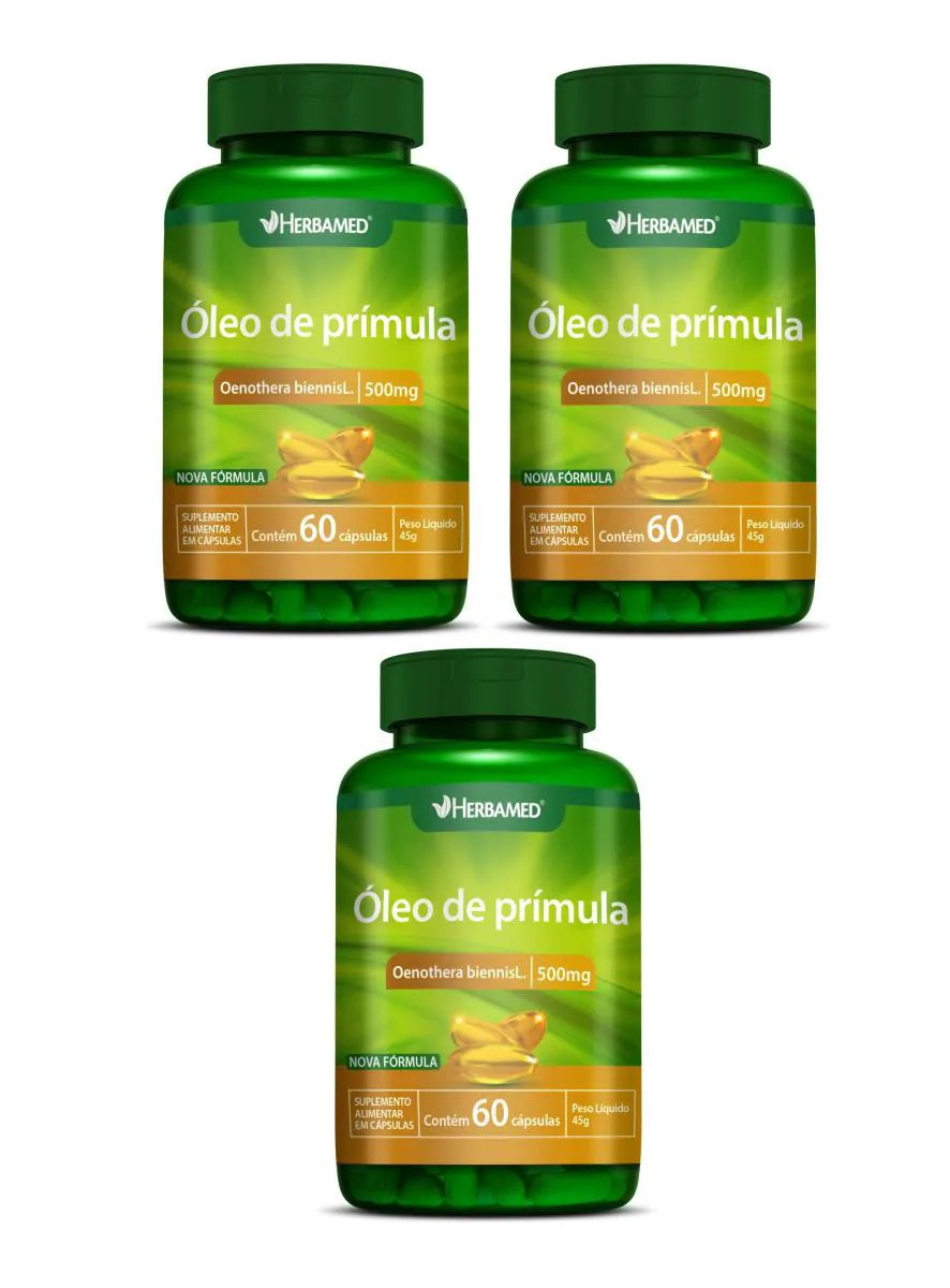 KIT 3 ÓLEO DE PRíMULA 60 CáPSULAS - HERBAMED