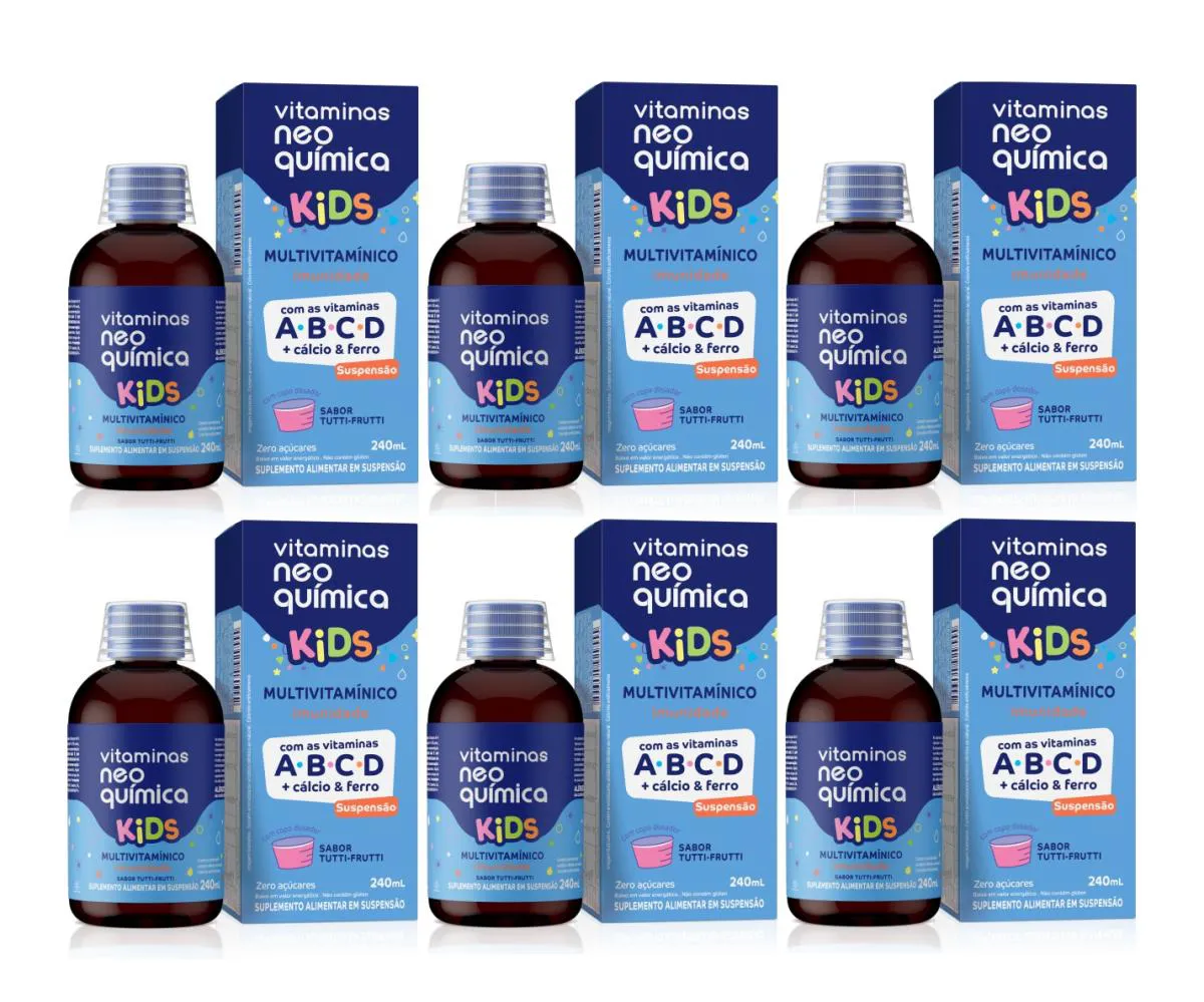 KIT 6 MULTIVITAMíNICO 240ML NEO QUíMICA KIDS