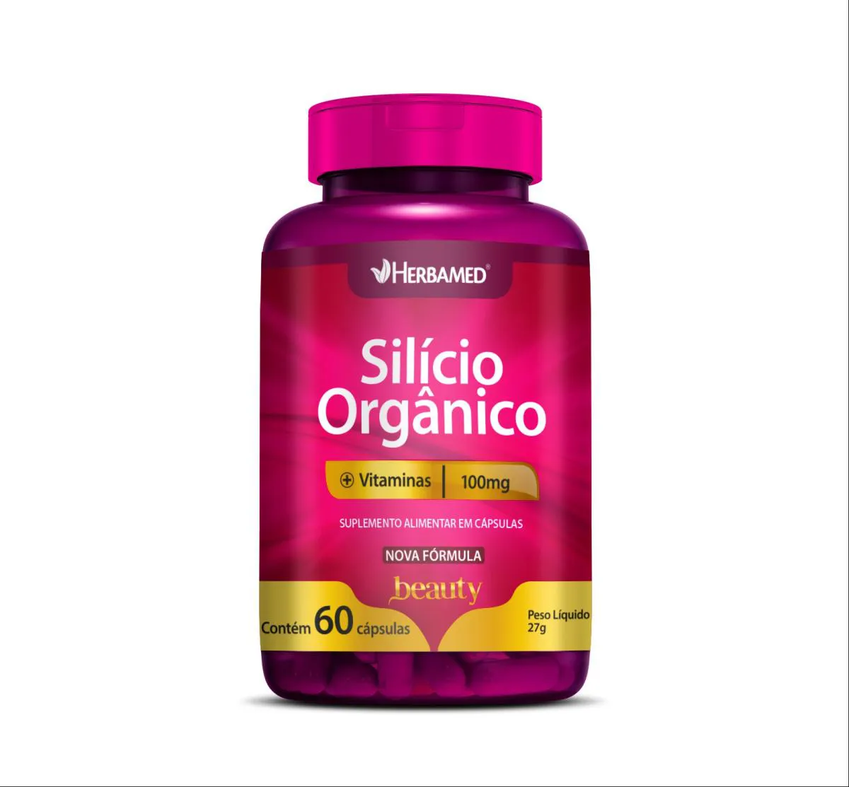 SILíCIO ORGâNICO + VITAMINAS 60 CáPS - HERBAMED BEAUTY