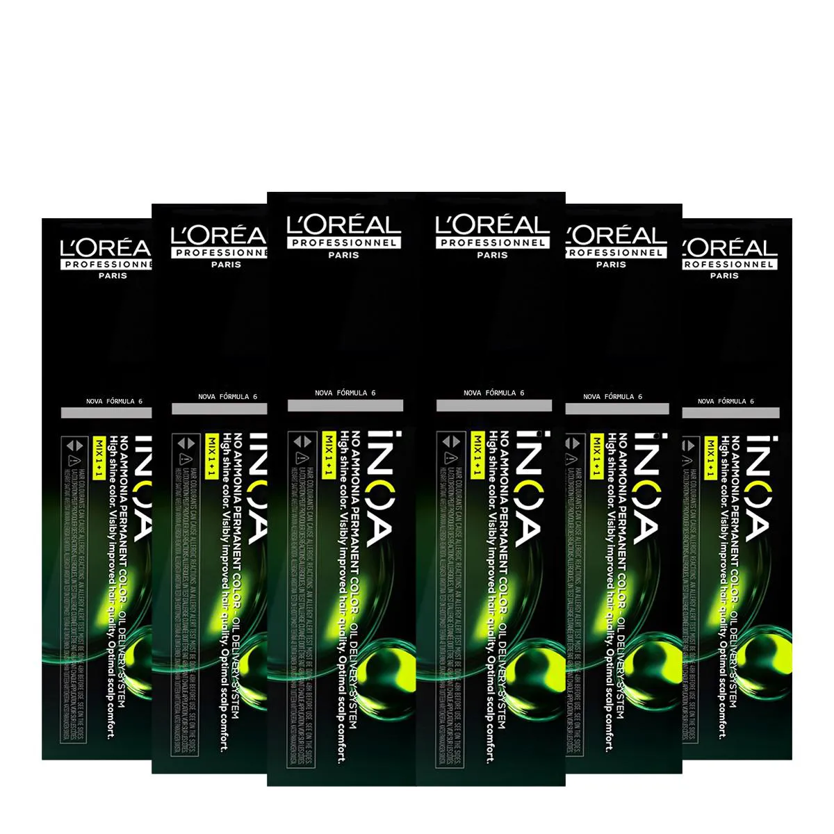 KIT L&#039ORéAL PROFESSIONNEL INOA 6 LOURO ESCURO - COLORAçãO 60G (6 UNIDADES)