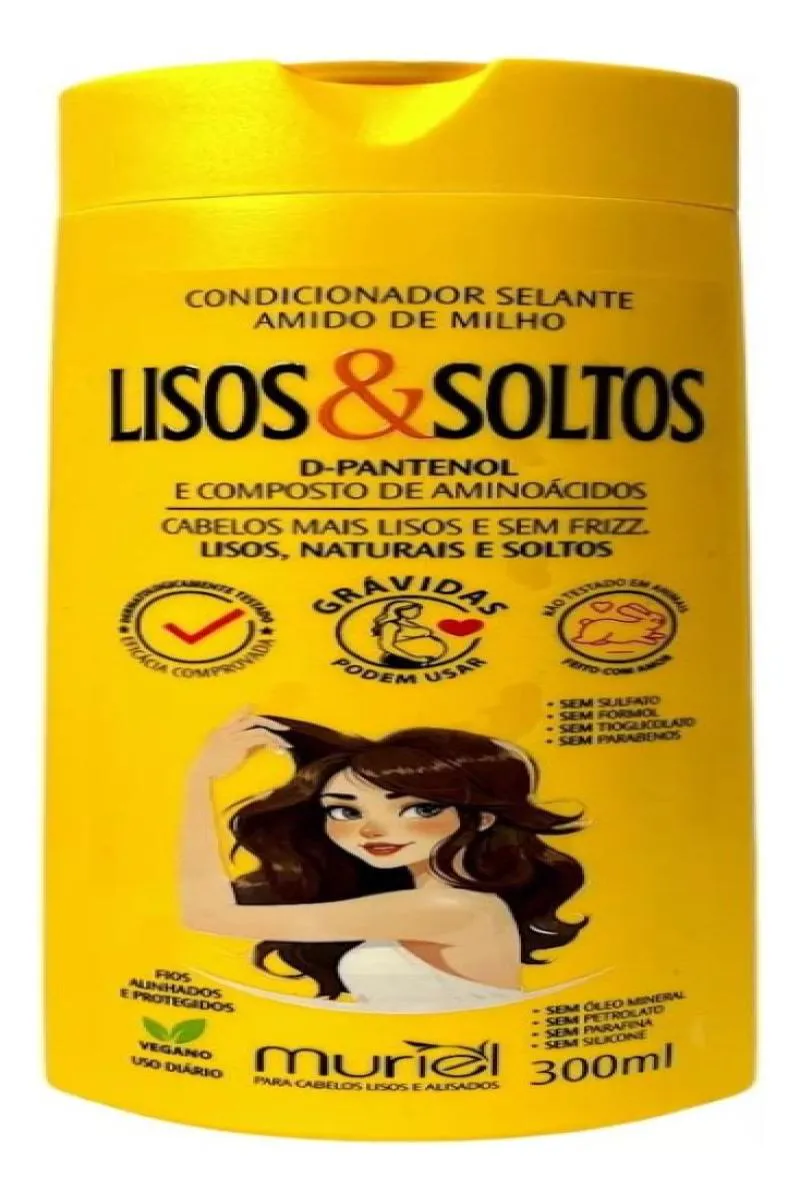 CONDICIONADOR LISOS & SOLTOS AMIDO DE MILHO 300ML - MURIEL