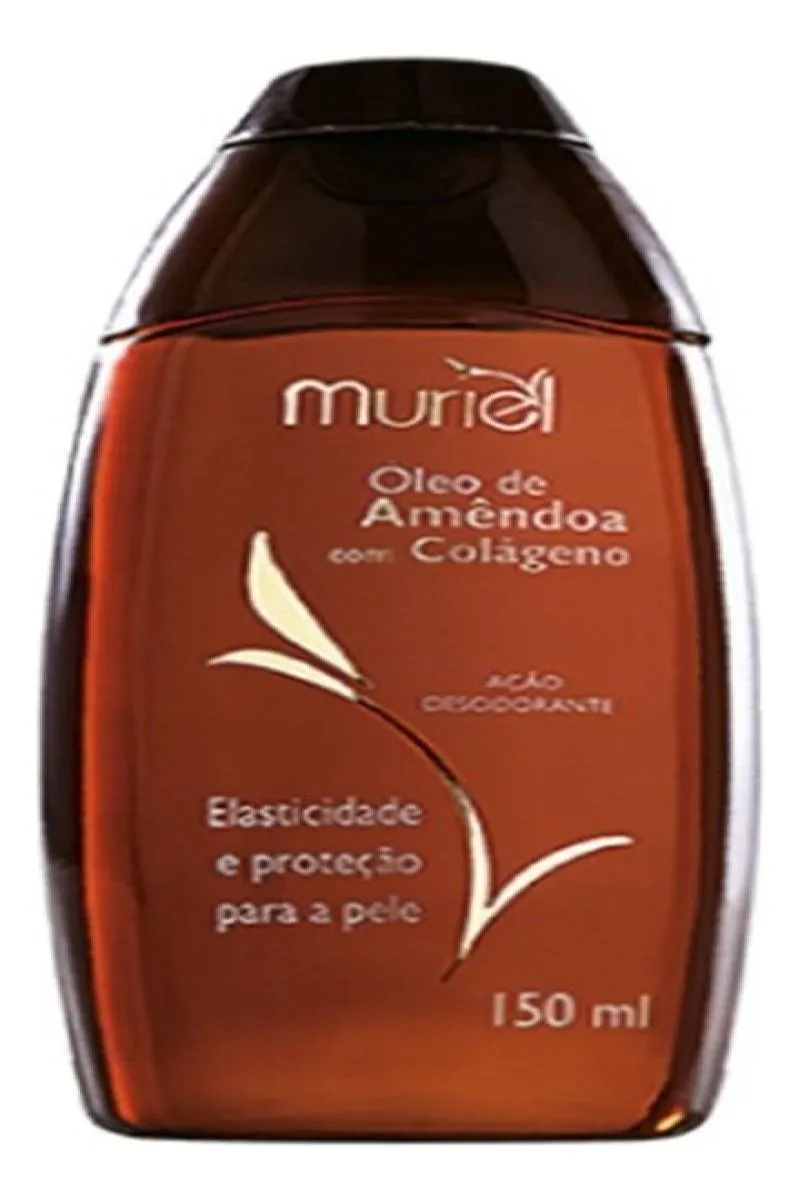ÓLEO CORPORAL MURIEL AMêNDOA COLáGENO 150ML AçãO DESODORANTE TIPO DE EMBALAGEM TUBO FRAGRâNCIA AMêNDOAS TIPOS DE PELE SECA