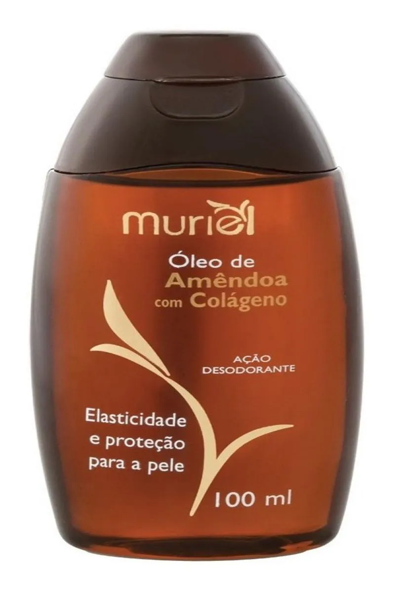 ÓLEO DE AMêNDOA PARA O CORPO COM COLáGENO MURIEL 100ML TIPO DE EMBALAGEM FRASCO FRAGRâNCIA SUAVE