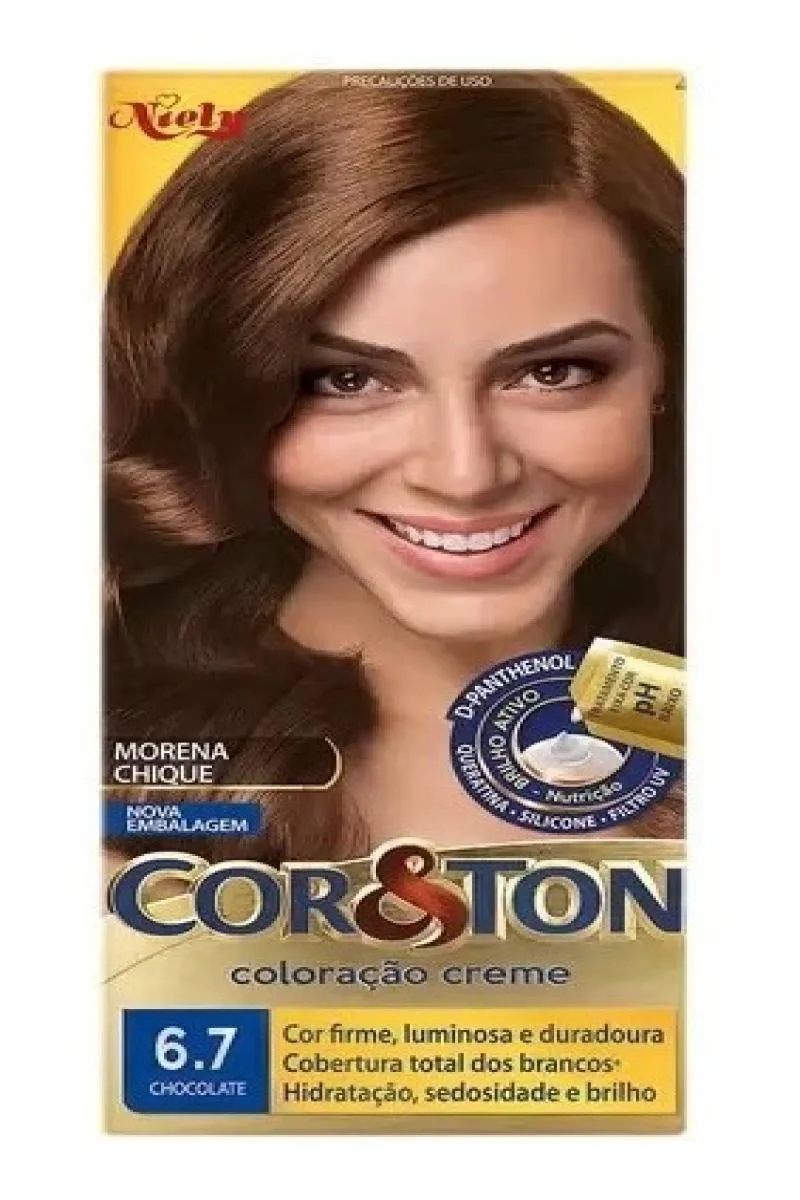 TINTURA COLORAçãO COR & TON NIELY 2.0 PRETO INTENSO 67 Chocolate