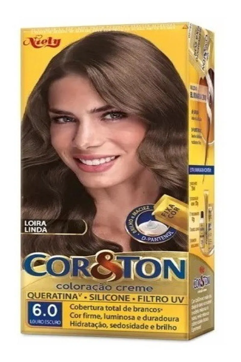 TINTURA COLORAçãO COR & TON NIELY 2.0 PRETO INTENSO 60 Louro Escuro