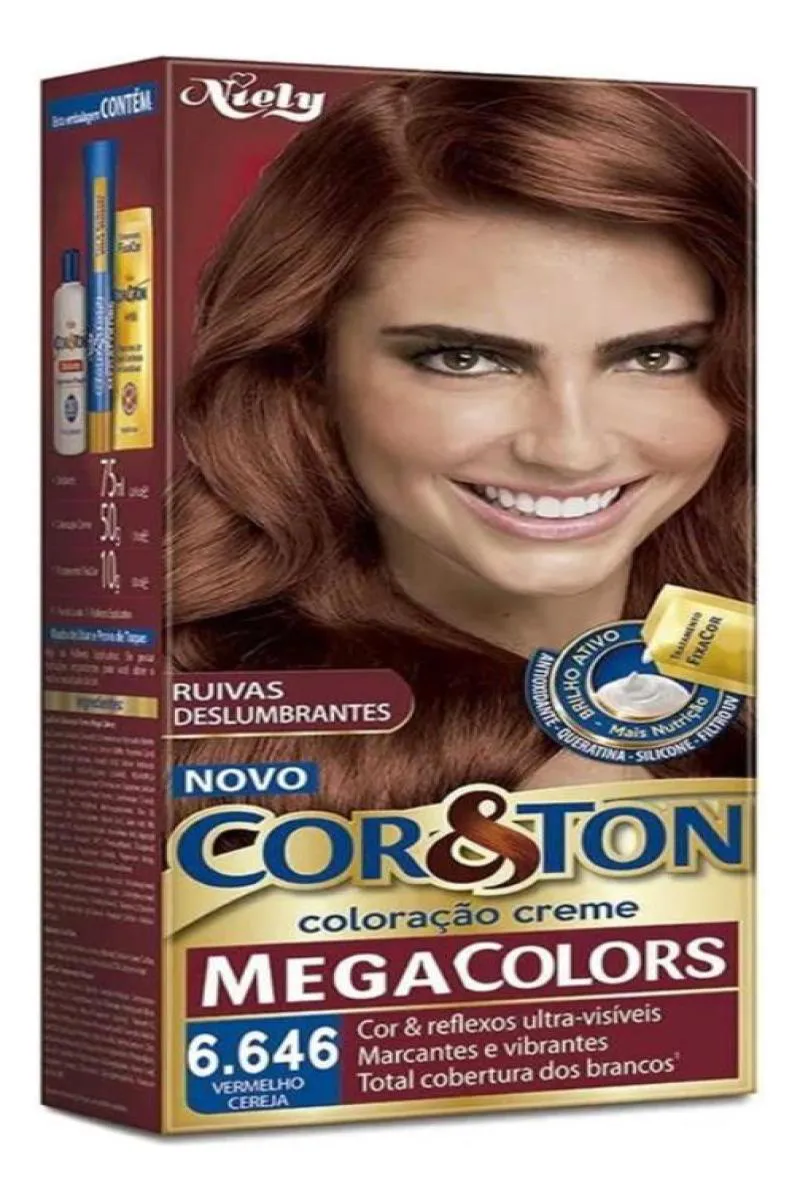 TINTURA COLORAçãO COR & TON NIELY 2.0 PRETO INTENSO 6646 Vermelho Cereja