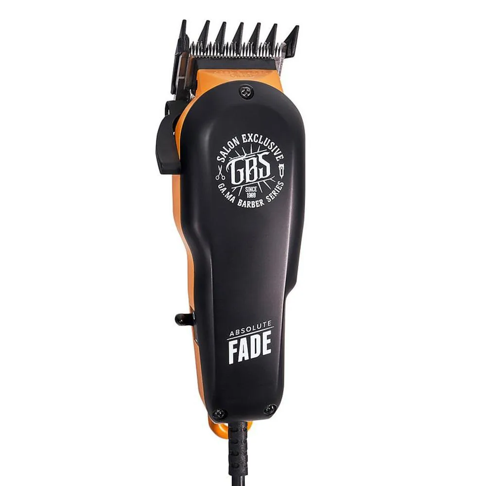 CORTADOR DE CABELO GA.MA ITALY GBS ABSOLUTE FADE PRETO E LARANJA BECCP0554 127V COM FIO Unidade